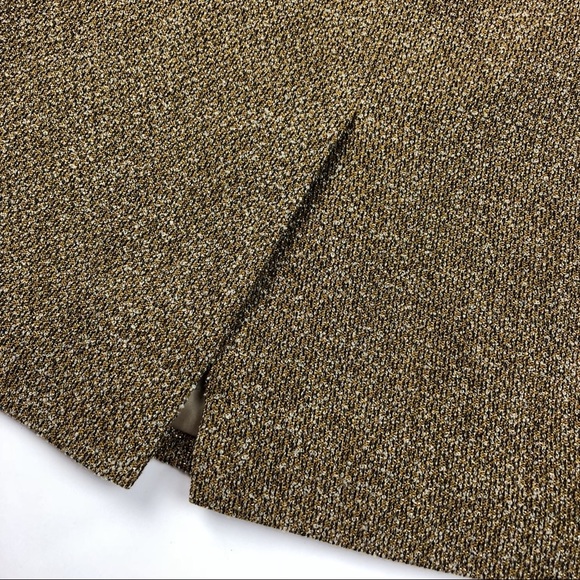 Albert Nipon Gold Knit Wool Blend Pencil Skirt - Picture 7 of 7
